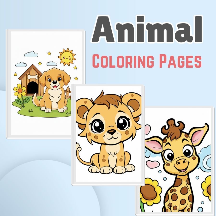 Animal Coloring Pages (Free PDF Printables)