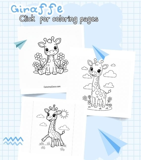 Giraffe Coloring Pages (Free PDF Printables)