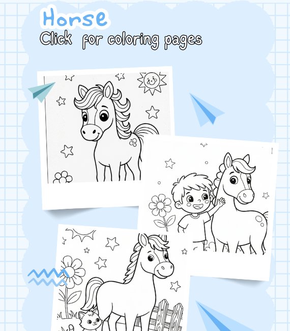 Horse Coloring Pages (Free PDF Printables)