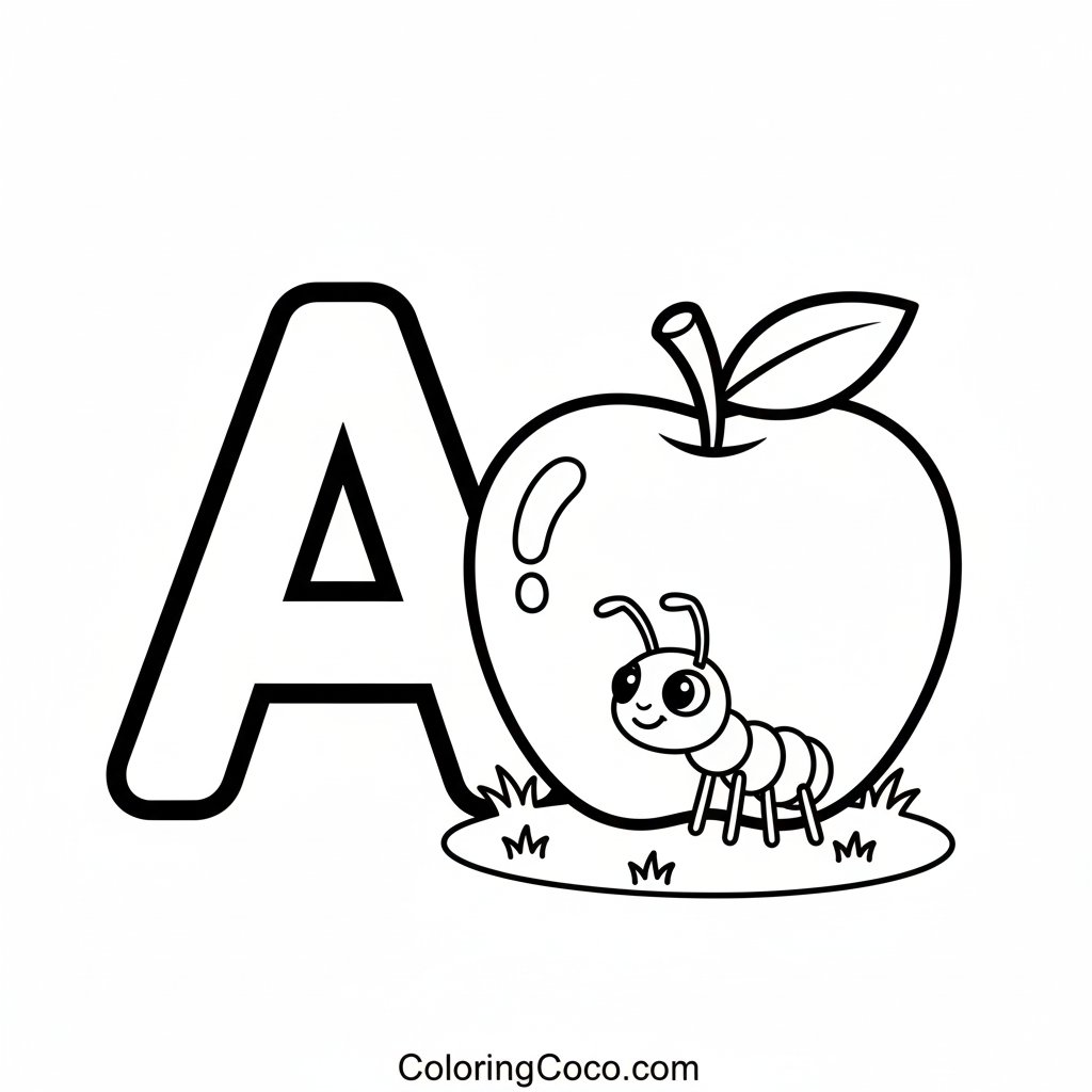 'A' for apple and ant