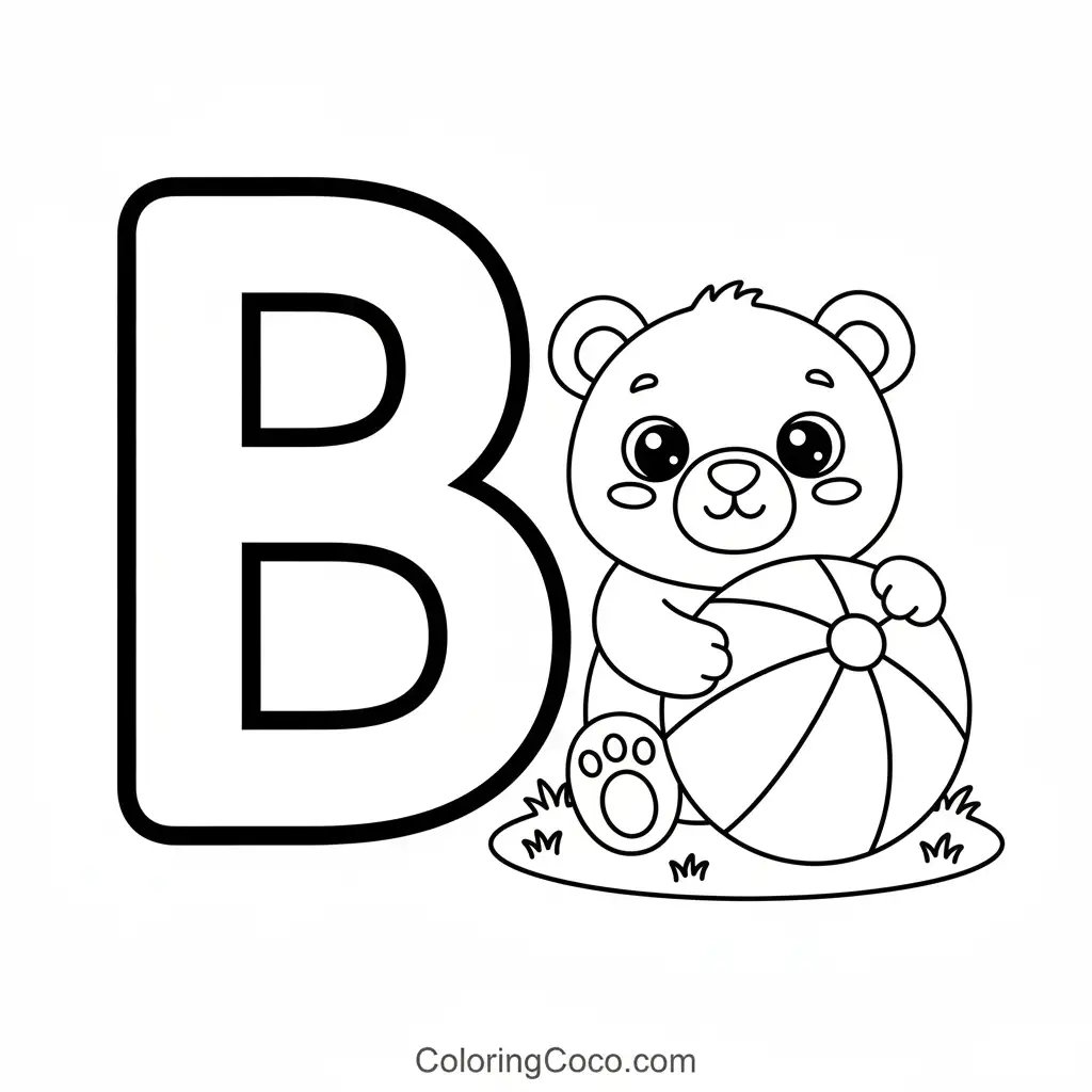 'B' for bear and ball