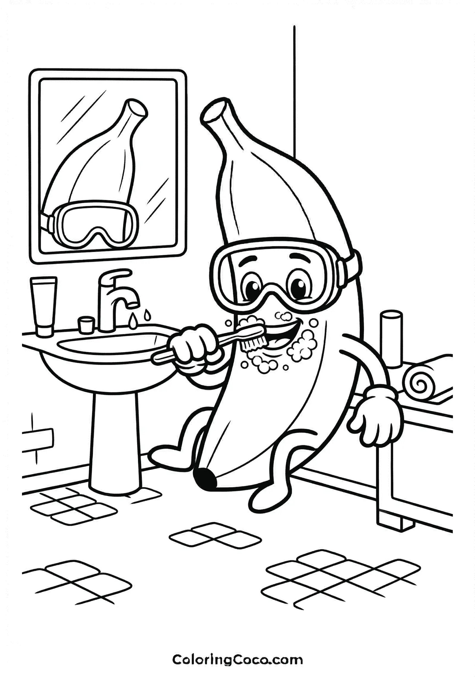 Banana Brusing teeth