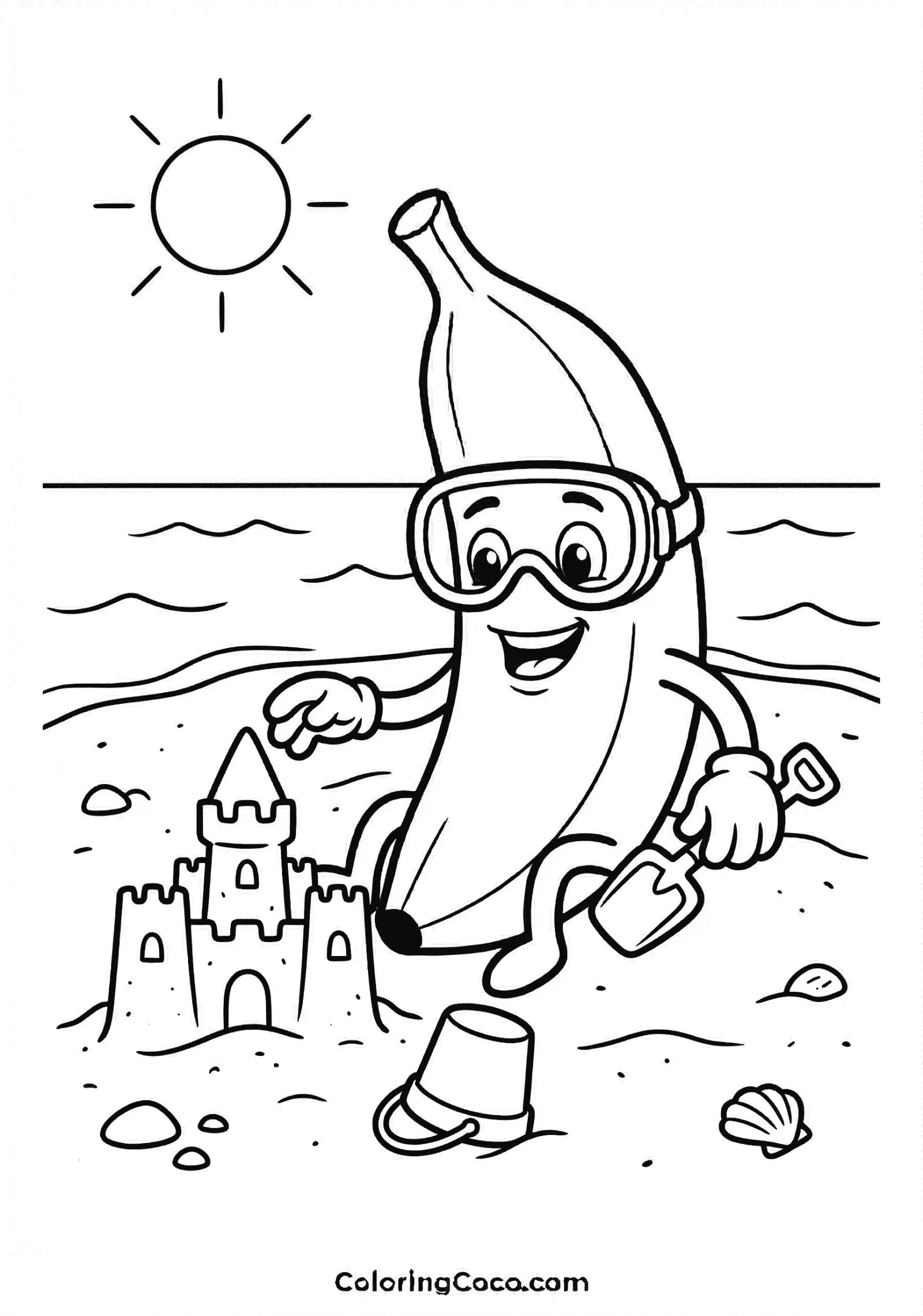 Banana Building Sandcastle