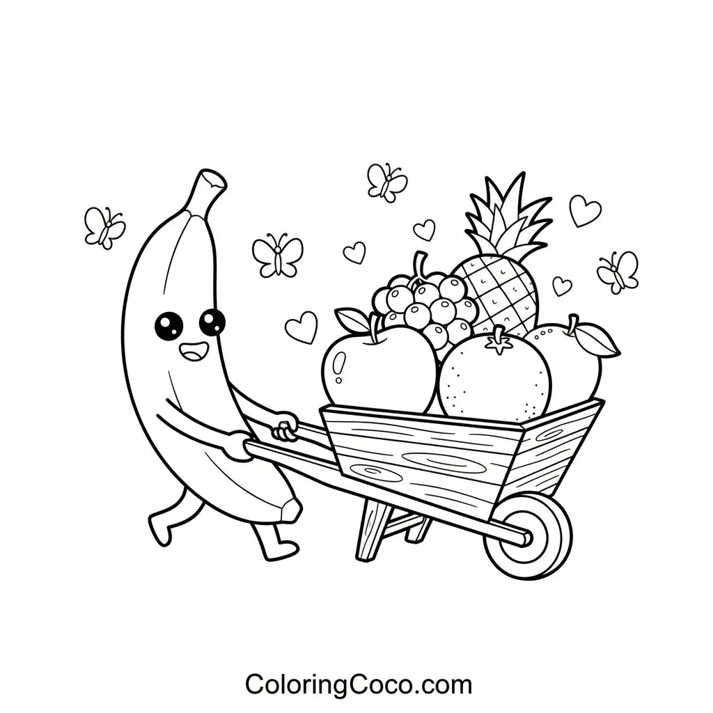 Banana Carrying a Fruit Cart