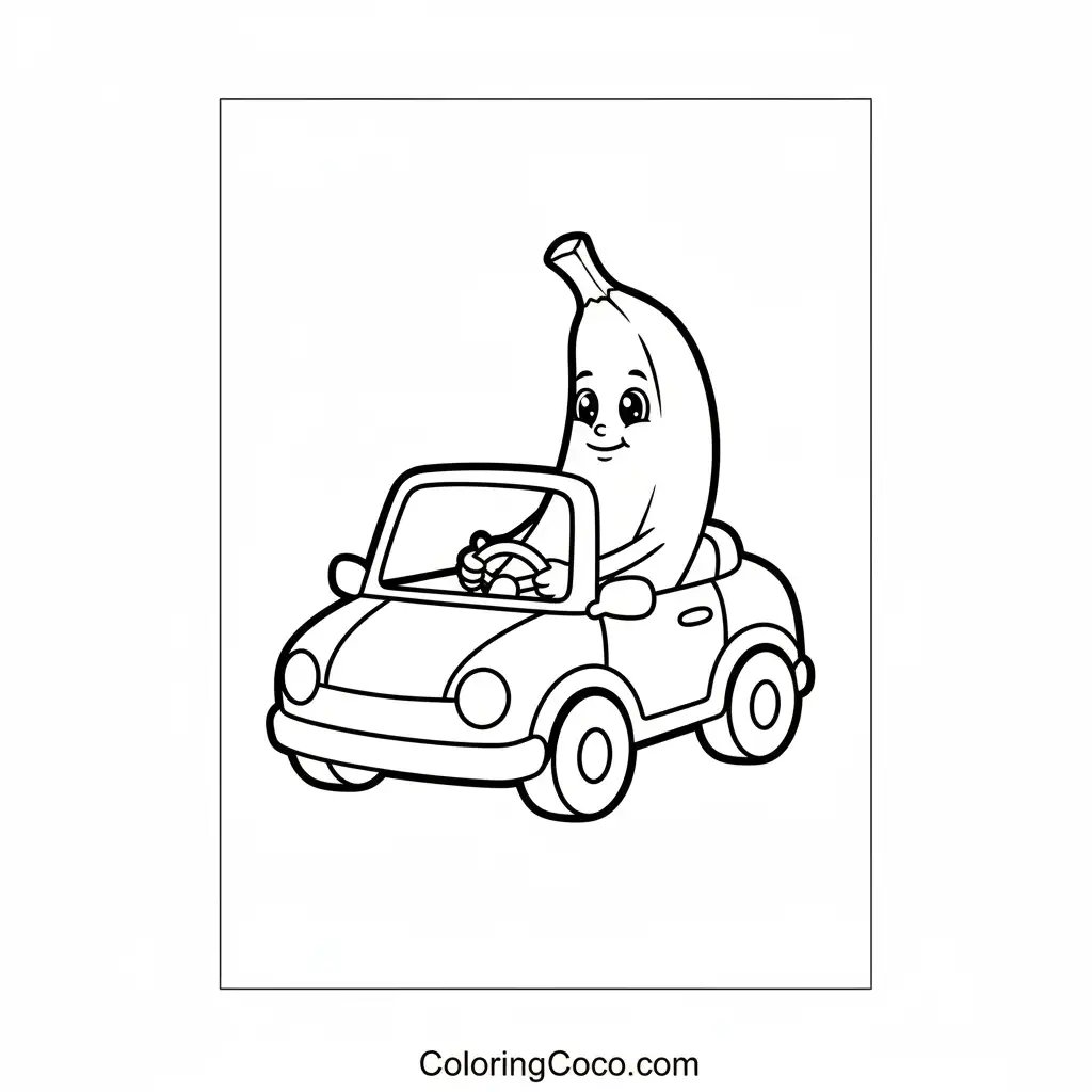 Banana Driving a car