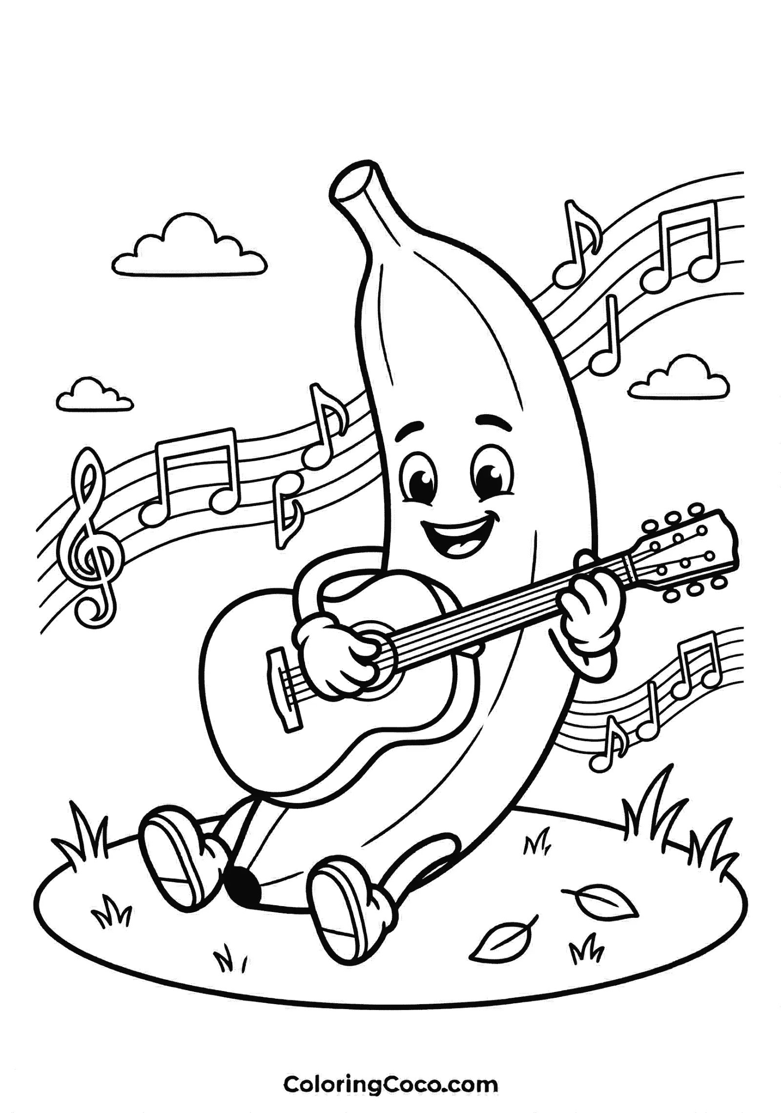Banana Playing guitar