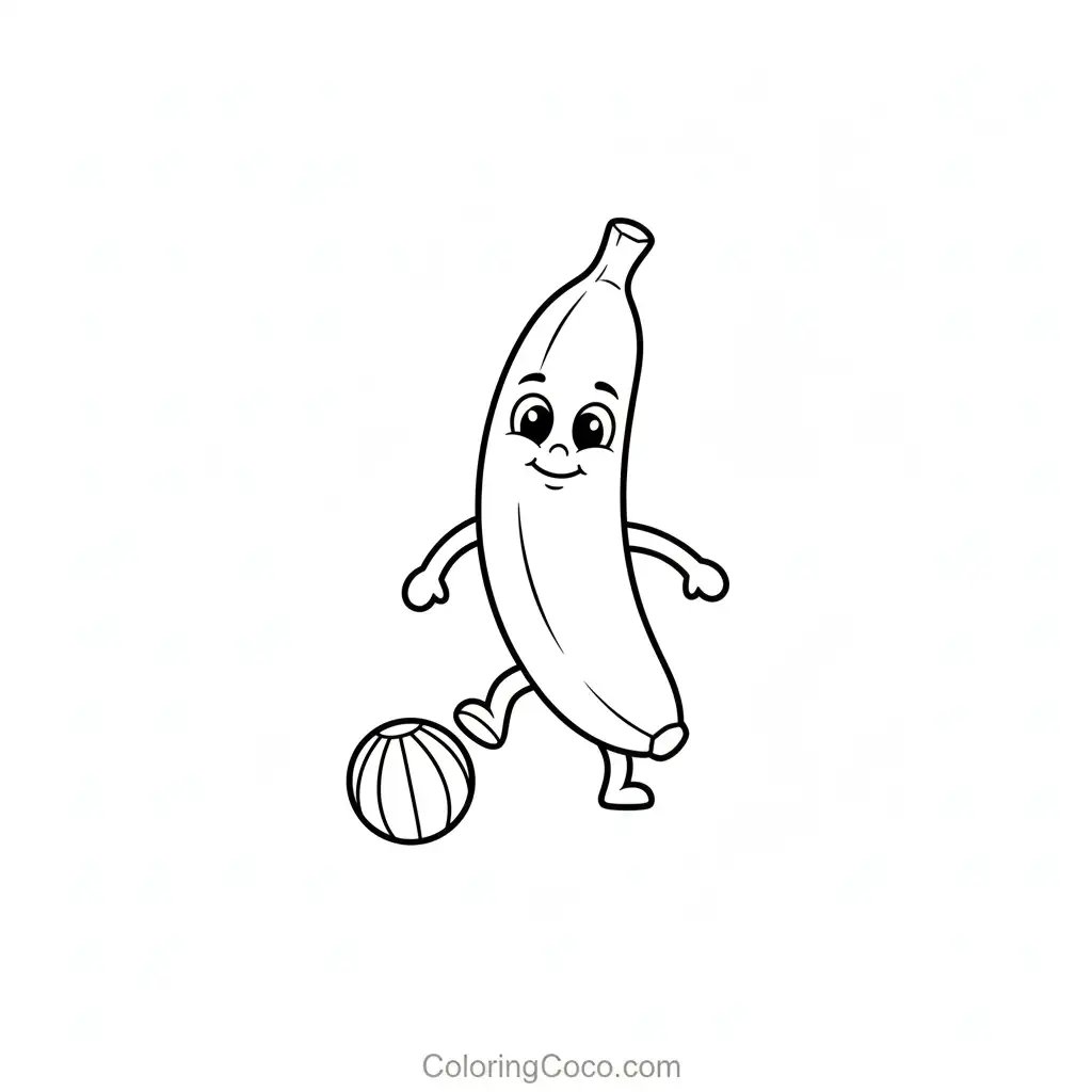 Banana Playing with ball