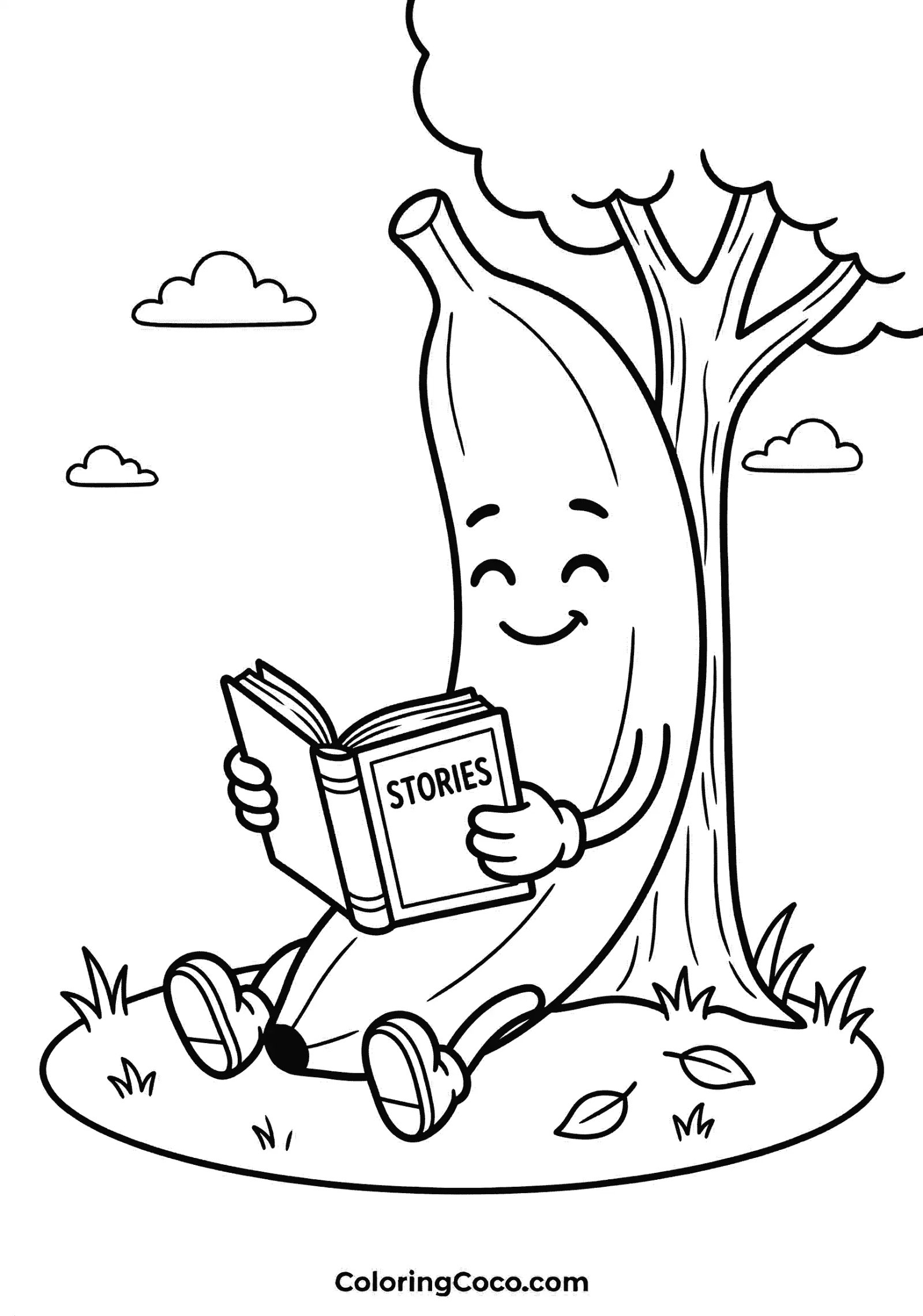 Banana reading Book