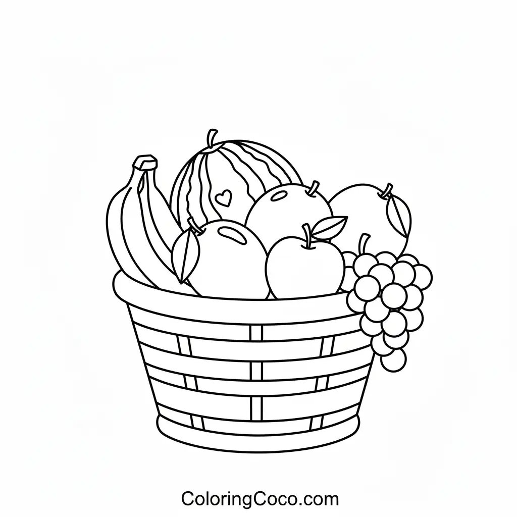 Basket Full of fresh Fruits