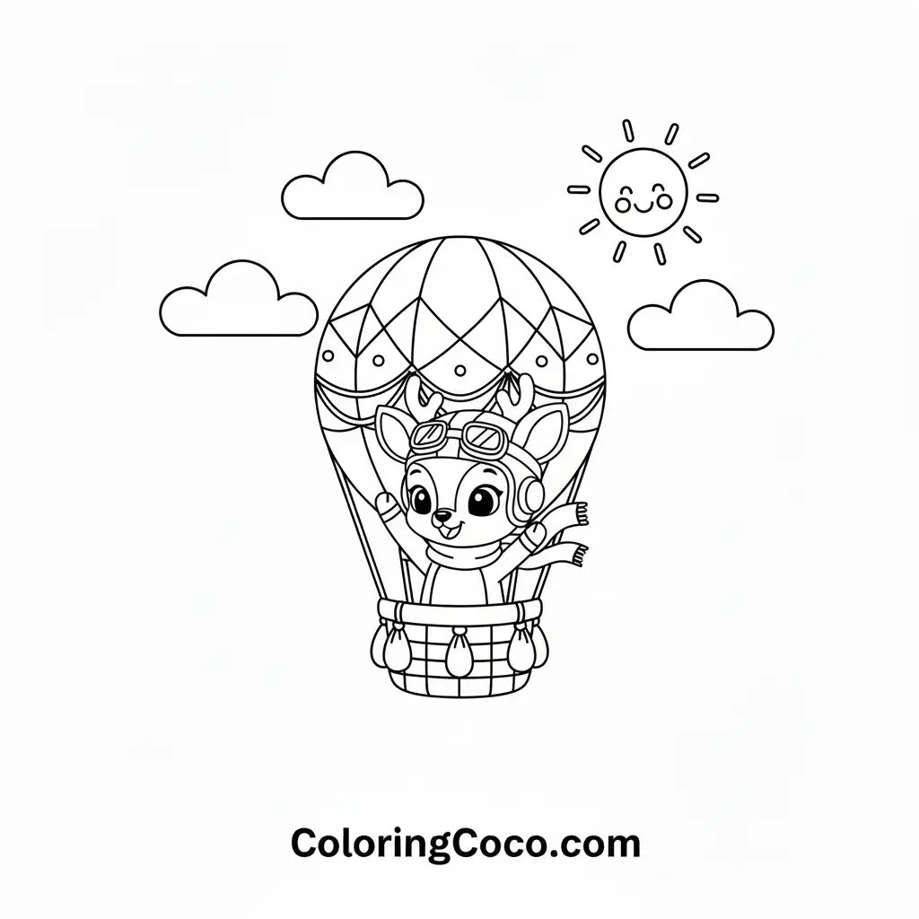 Deer flying in parachute