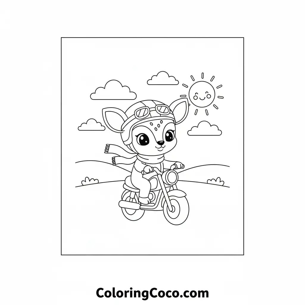 deer riding motercycle