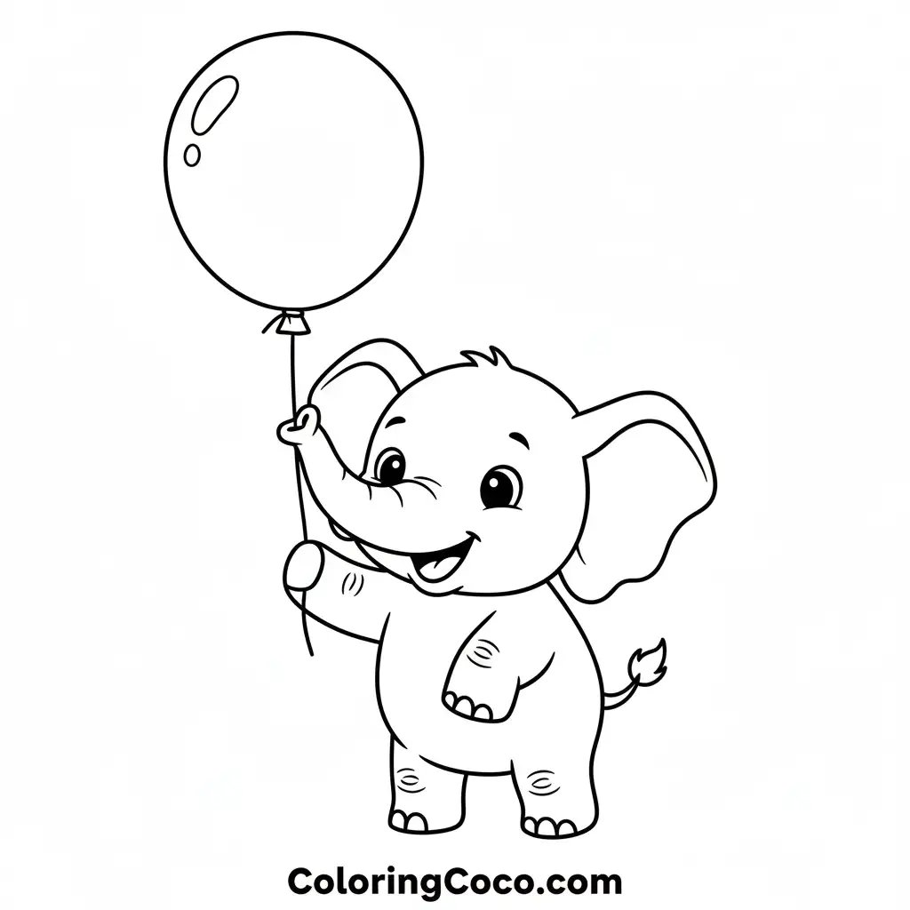 Elephant playing with ballon