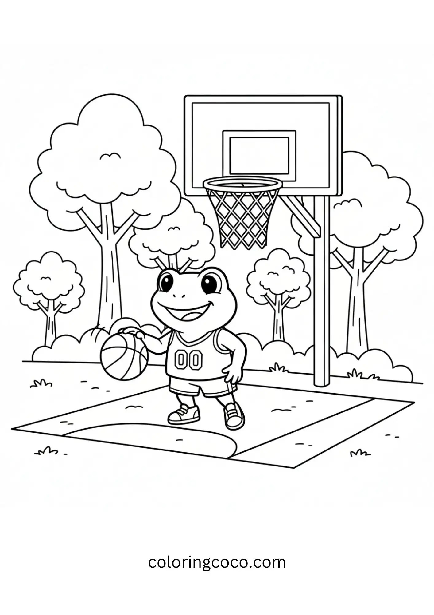 Frog Playing in Jungle Court