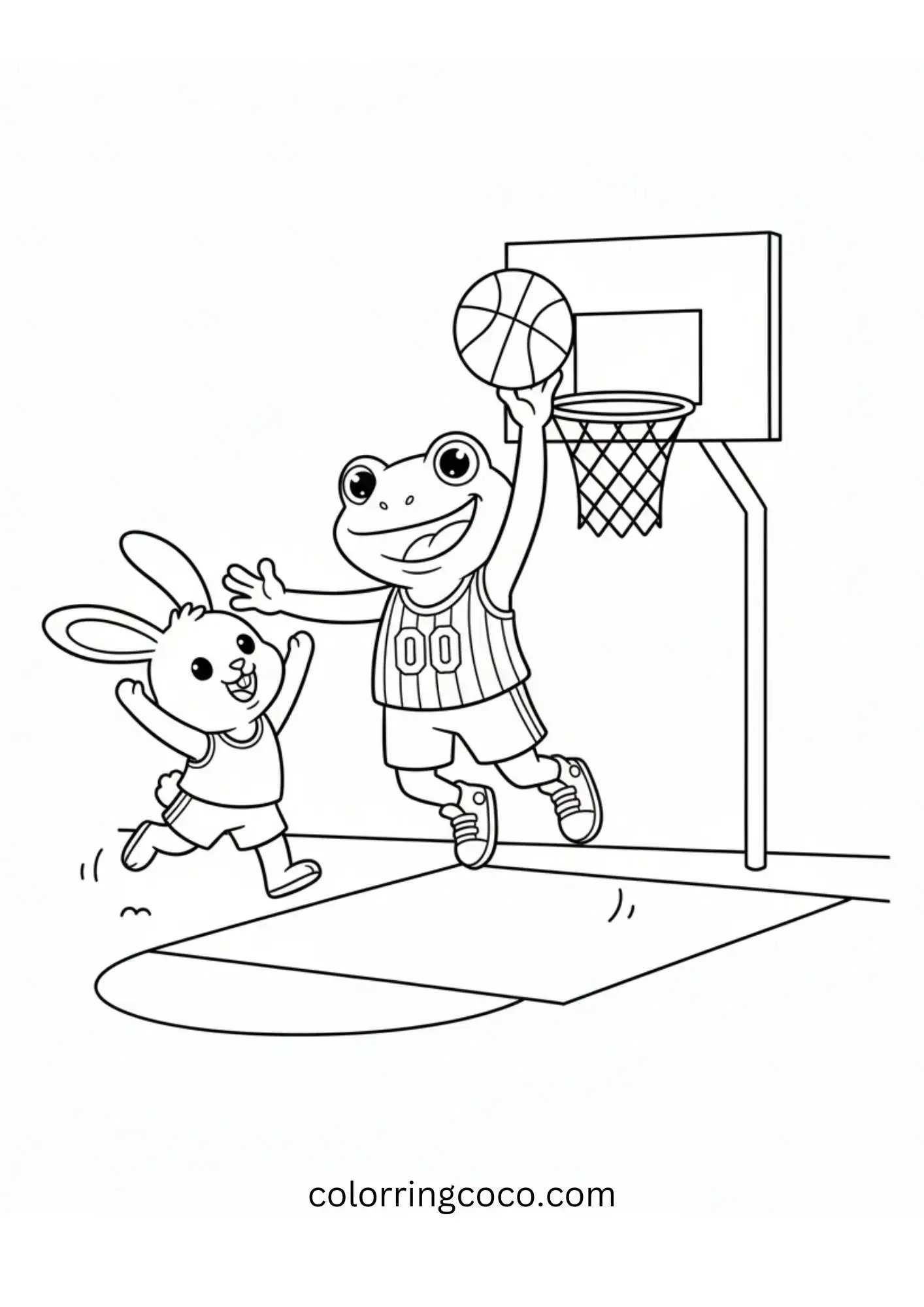 Frog vs Rabbit Basketball Game