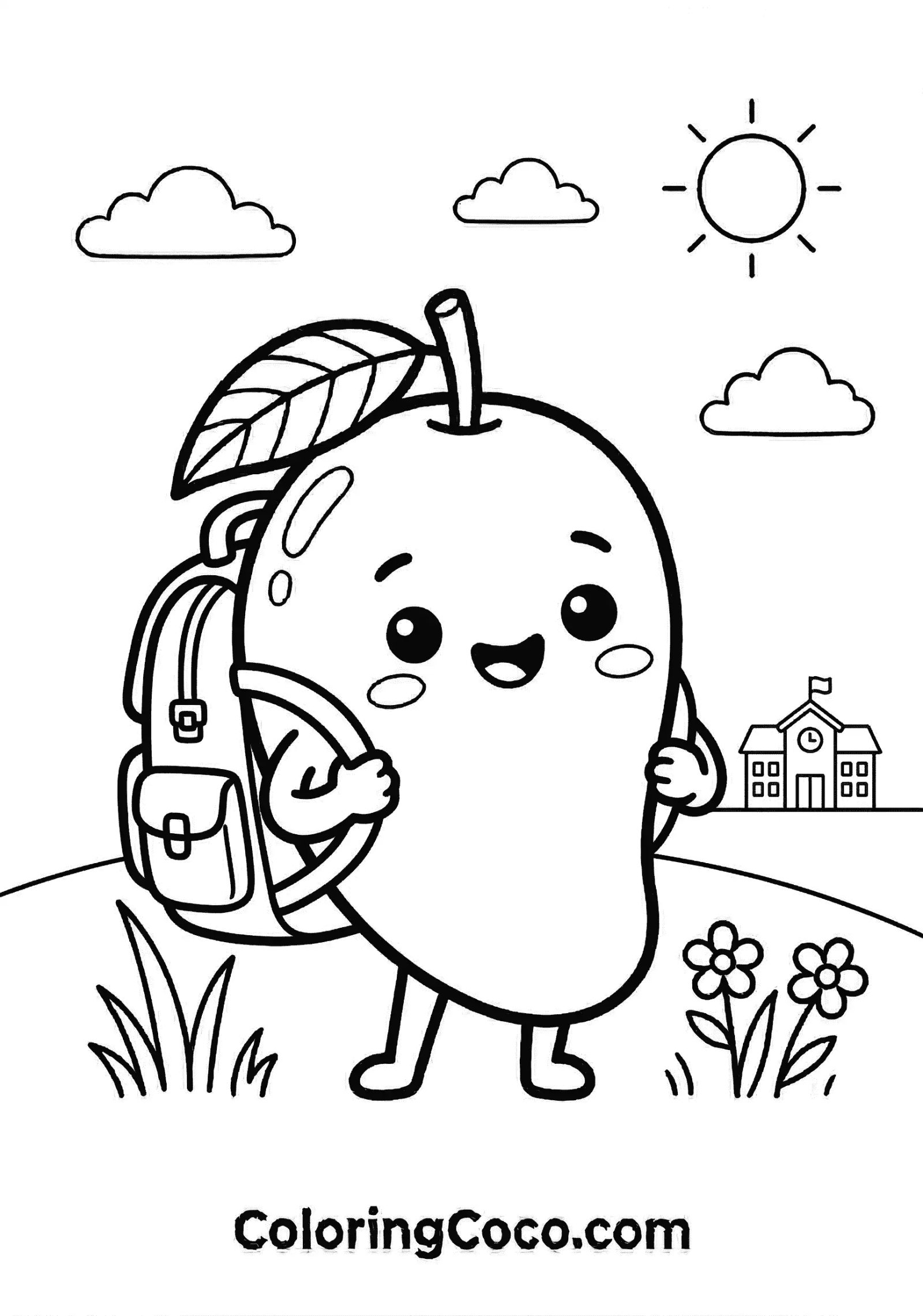 Mango going to school