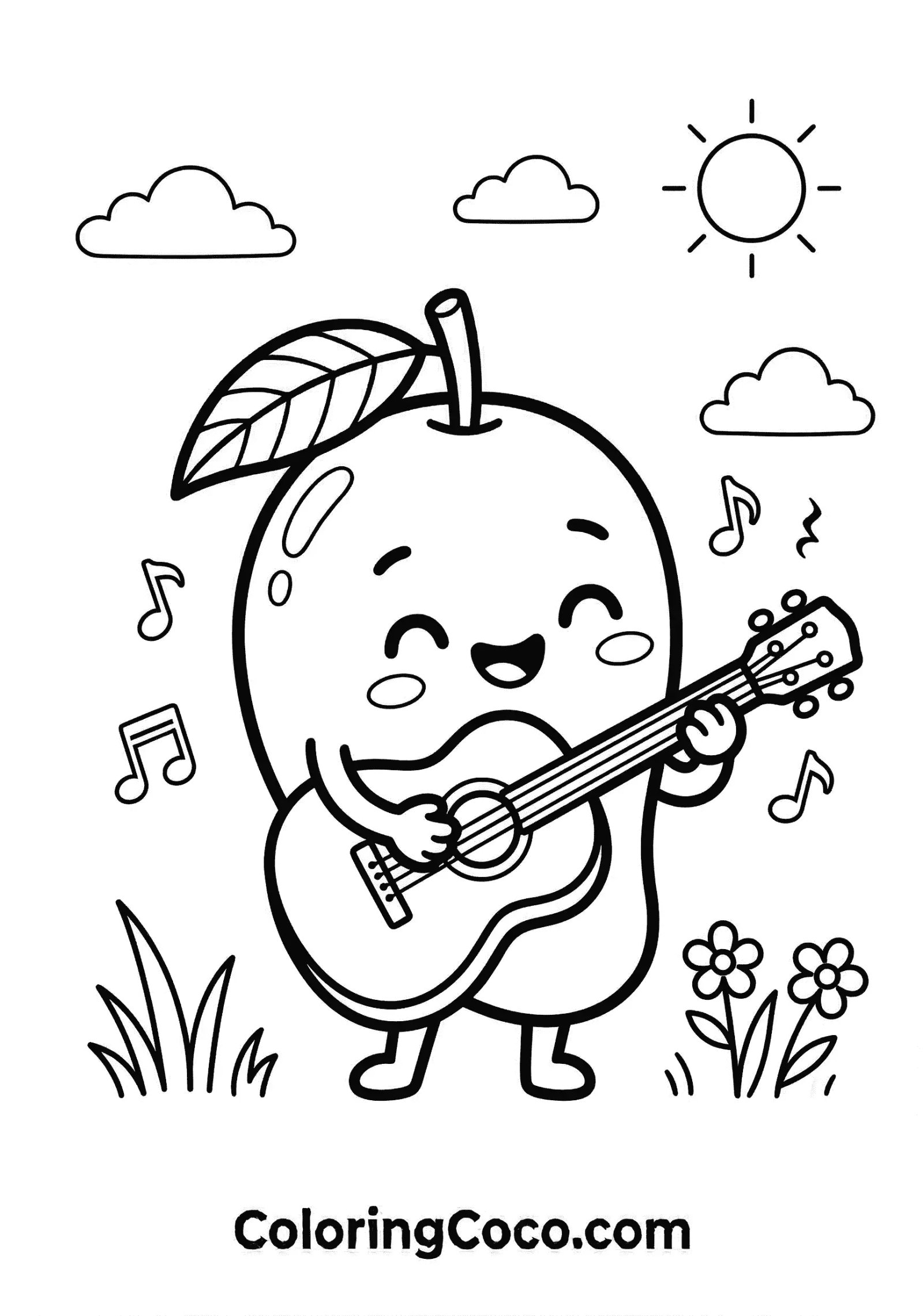 Mango Playing Guitar