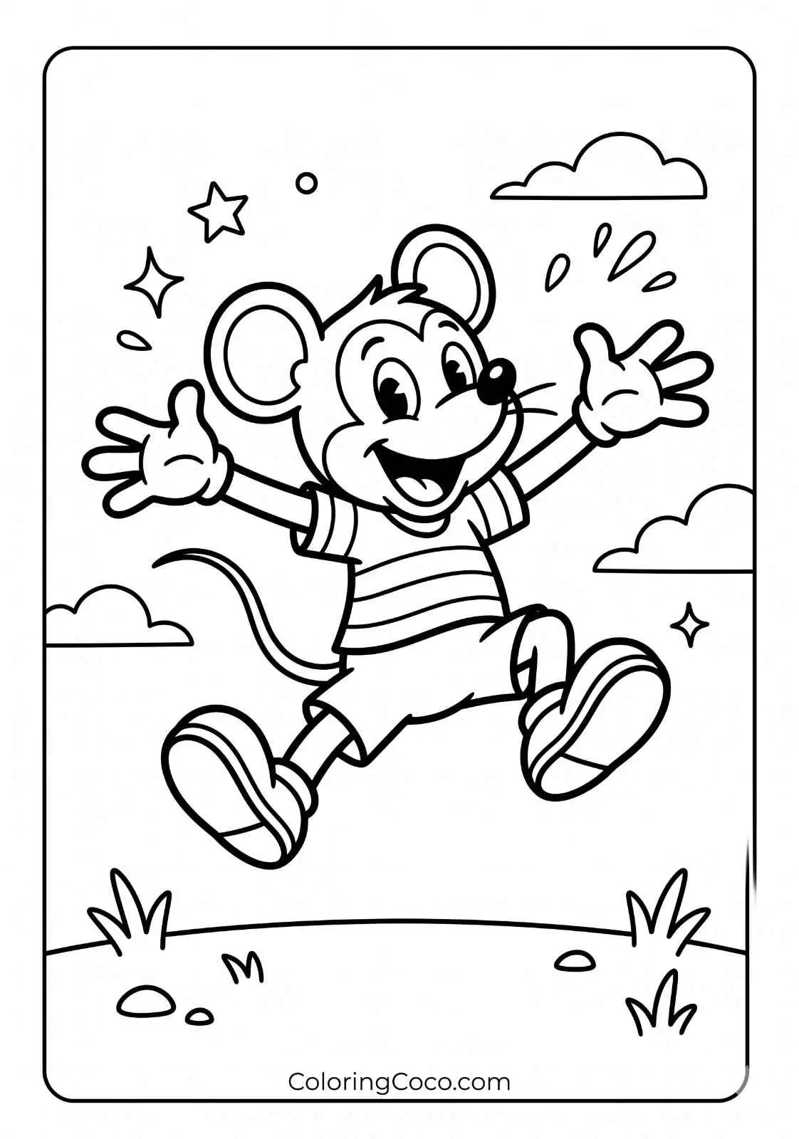Mouse jumping in excitment