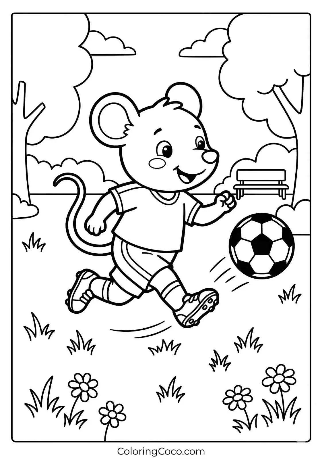 Mouse Paying Soccer