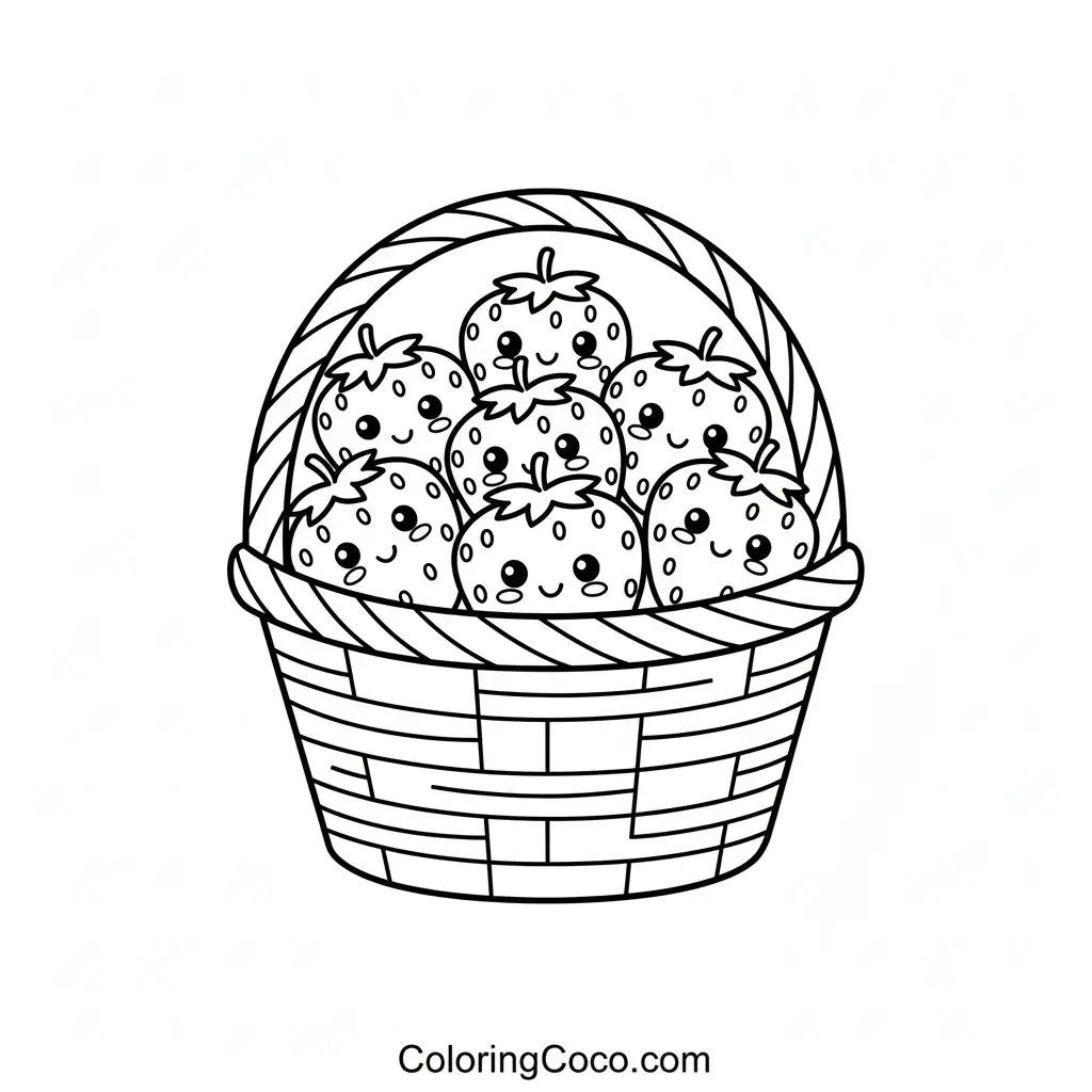 Strawberries in basket