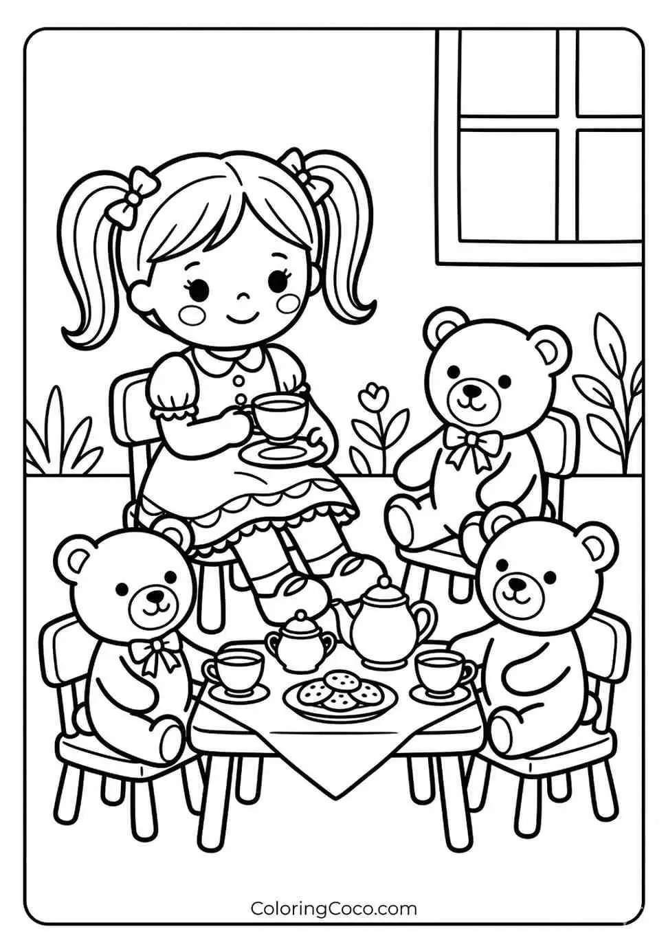 Tea Party With doll and teddy
