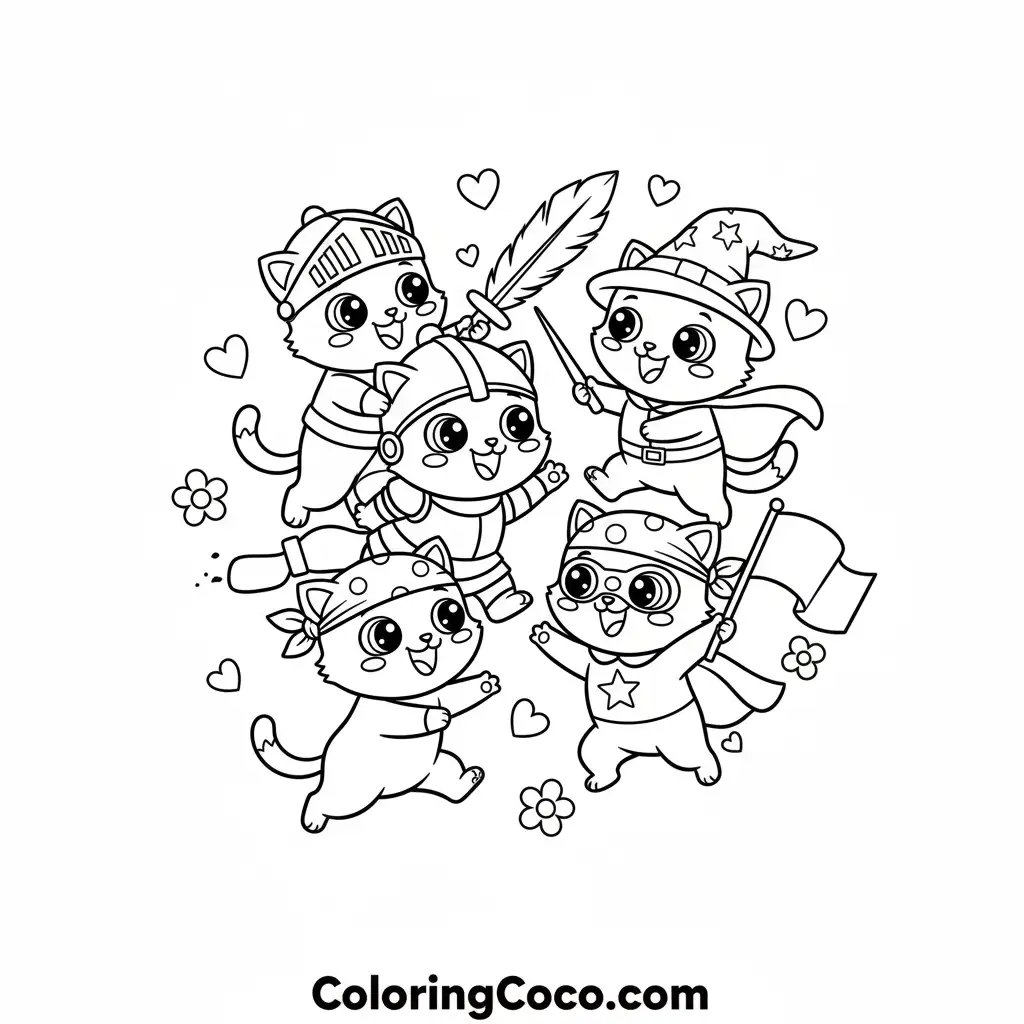 multiple warrior cats coloring pages